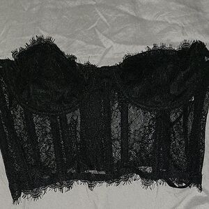 Windsor Elegant Black Lace Bustier